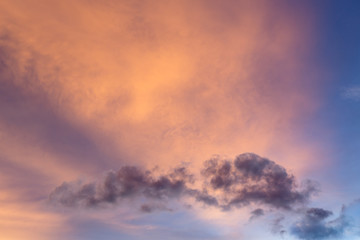 background orange sky