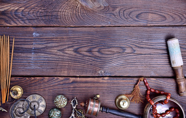 Tibetan religious instruments for relaxation and meditation