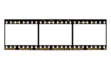 Film, movie, photo, filmstrip on white in black and white colors