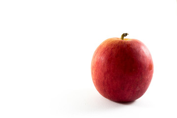 Red fresh apple isolated on white background
