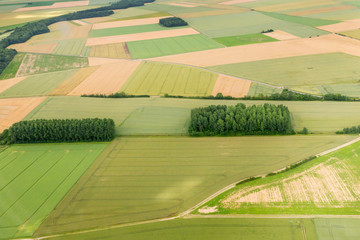 Aerial photograph area on agriculture and village