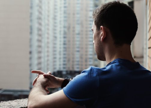 Young And Handsome Man Is Thinking About His Future