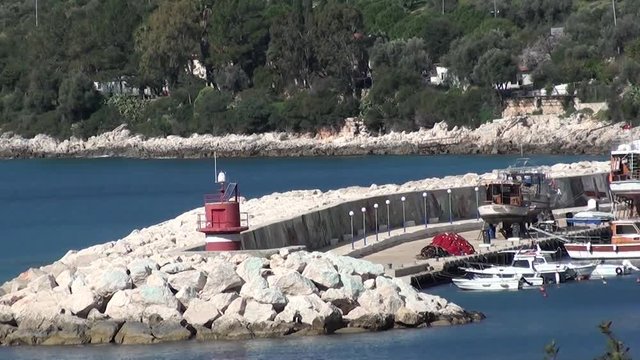 lighthouse and boats view