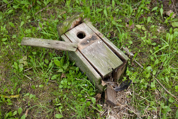 Broken birdhouse