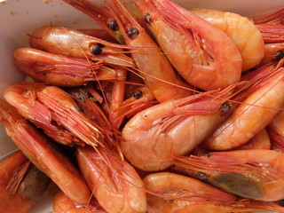 Geräucherte Garnelen