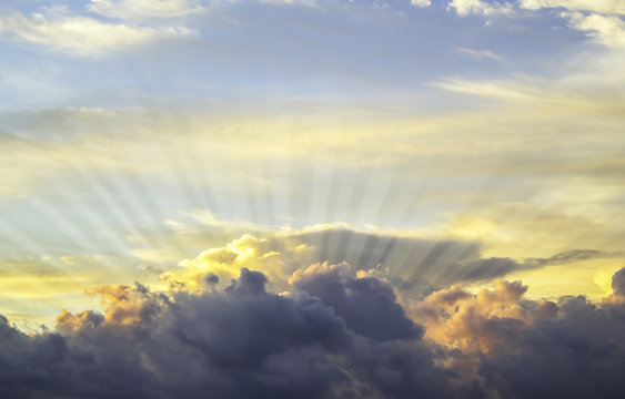 Sunset sky background © manus