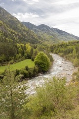 Fototapeta na wymiar Hiking in torla ordesa, pyrenees of huesca