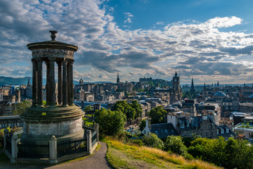 Edinburgh view from Dugald Stewart Monument hill