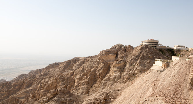 Famous road to Jebel Hafeet mountain in Al Ain, Abu Dhabi, UAE