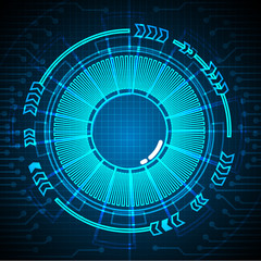 Futuristic interface technology vector design.