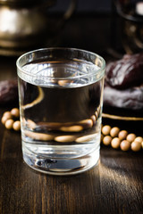 Iftar water for Ramadan fast opening.