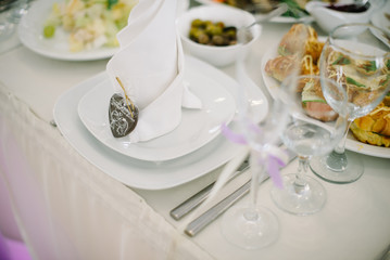 beautiful decorate wedding table holiday