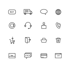 Set of shopping icons