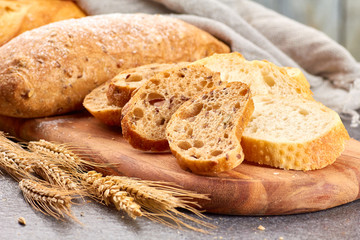 Various kinds of bread