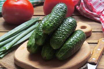 Tomato and cucumber