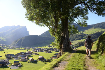 Wanderer bei Au