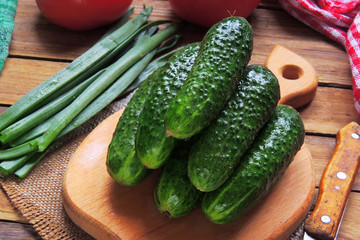 Tomato and cucumber
