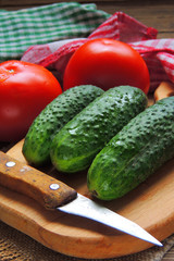 Tomato and cucumber
