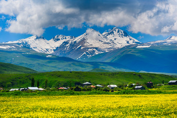 Beautiful view of Mount Aragats, Armenia