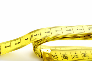 Tape for measuring folded close up