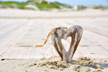 Grußkarte - Strand Herz - Nordsee St. Peter - Ording