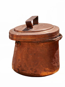 old copper pot