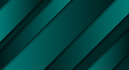 Abstract green background, diagonal lines and strips, vector illustration - obrazy, fototapety, plakaty