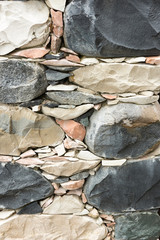 Masonry of natural stone