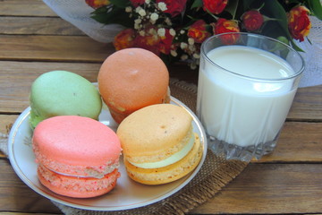 Macaroons and milk