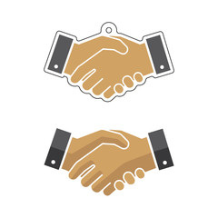 Handshake icon vector, creative layout for promotional products