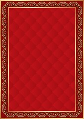 Obraz premium decorative frame with old-fashioned pattern and golden ornament