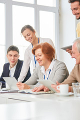 Team in einer EDV Schulung