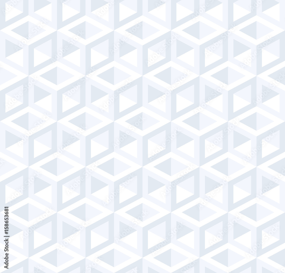Poster abstract seamless pattern from isometric figures. light texture of cubic elements.