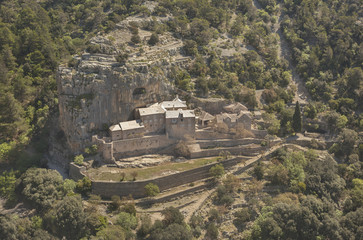 Famous medieval hermitage (cave monastery) Blaca on island Brac, Dalmatia, Croatia