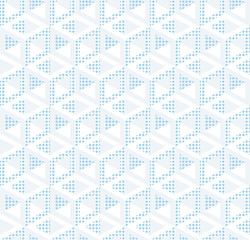 Abstract seamless pattern from isometric figures. Light texture of cubic elements.
