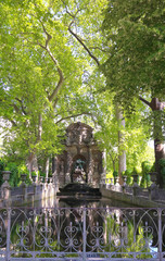 The famous Medicis fountain , Paris, France.