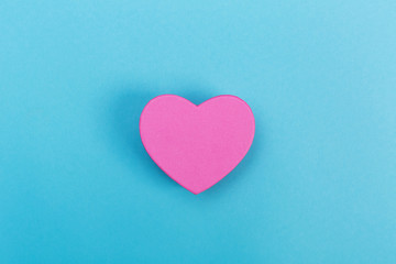 Valentine's Day heart shaped boxes on a blue background