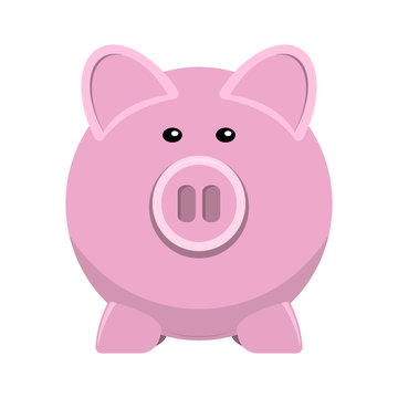 vector icon of pig bank
