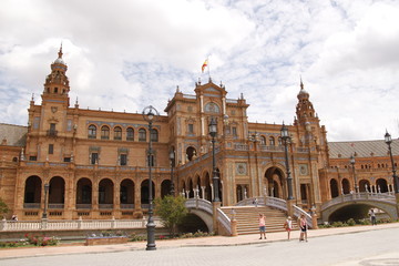 Naklejka premium Place d'Espagne à Séville, Espagne