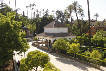 Jardin Alcazar à Séville, Espagne