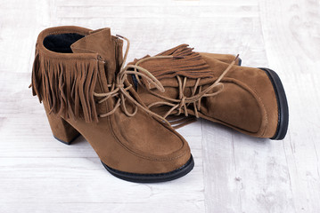 Womens brown suede boots