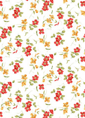 Fototapeta premium Floral textile pattern 