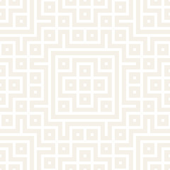 Geometric Ethnic Lattice. Stylish Subtle Texture. Vector Abstract Seamless Pattern.