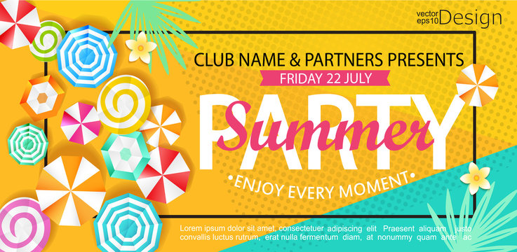 Summer party banner.