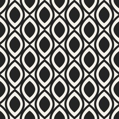 Abstract concept vector monochrome geometric pattern. Black and white minimal background. Creative illustration template. Seamless stylish texture. For wallpaper, surface, web design, textile, decor.