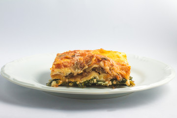 Vegetarian Lasagna with eggplant and spinach