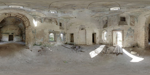Разрушенная церковь, панорама 360х180