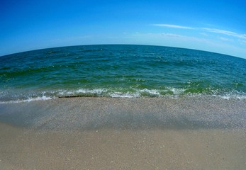 Beach and waves on the Black Sea, Odessa