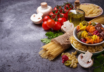 Selection of Italian food
