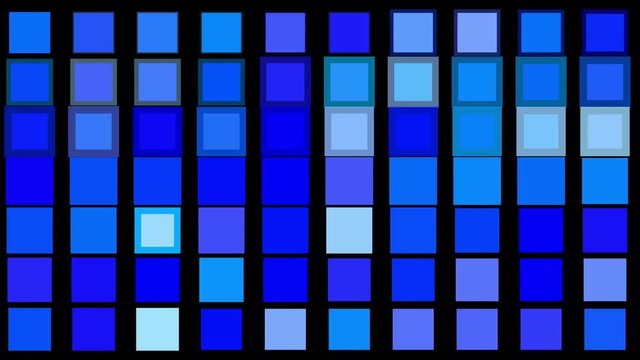 4k vj color square neon light array matrix scan background&cube grid big data database geometry modern shape backdrop.
